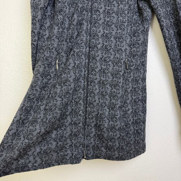 Ibex Juliet Zip Tunic Cardigan Sweater Large Gray Outdoors Merino Wool Zque Knit - Picture 6 of 12